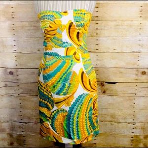 Trina Turk Paisley Pisces Strapless Dress